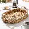 image:imageGibson Home Riverrun Grove Woven Decorative Napkin Holder Tray  Natural Water Hyacinth Square Basket with WoodBead Trim for Napkins Keys Mail Coffee Table Dcor amp Kitchen Counter StorageNatural Water Hyacinth