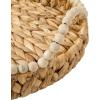image:imageGibson Home Riverrun Grove Woven Decorative Napkin Holder Tray  Natural Water Hyacinth Square Basket with WoodBead Trim for Napkins Keys Mail Coffee Table Dcor amp Kitchen Counter StorageNatural Water Hyacinth
