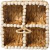 image:imageGibson Home Riverrun Grove Woven Decorative Napkin Holder Tray  Natural Water Hyacinth Square Basket with WoodBead Trim for Napkins Keys Mail Coffee Table Dcor amp Kitchen Counter StorageNatural Water Hyacinth