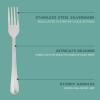 image:imageGibson Home Sinta 87Piece Stainless Steel Flatware Set with Bead Border Design  Service for 12 Plus Serving Utensils Polished Silverware Dishwasher SafeService for 8 w Serving Utensils 45pcs