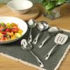 image:imageGibson Home Sinta 87Piece Stainless Steel Flatware Set with Bead Border Design  Service for 12 Plus Serving Utensils Polished Silverware Dishwasher SafeServeware Set 5pcs