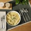 image:imageGibson Home Sinta 87Piece Stainless Steel Flatware Set with Bead Border Design  Service for 12 Plus Serving Utensils Polished Silverware Dishwasher SafeService for 4 24pcs
