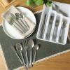image:imageGibson Home Sinta 87Piece Stainless Steel Flatware Set with Bead Border Design  Service for 12 Plus Serving Utensils Polished Silverware Dishwasher SafeService for 8 w Serving Utensils 45pcs