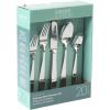 image:imageGibson Home Sinta 87Piece Stainless Steel Flatware Set with Bead Border Design  Service for 12 Plus Serving Utensils Polished Silverware Dishwasher SafeService for 4 20pcs