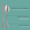 image:imageGibson Home Sinta 87Piece Stainless Steel Flatware Set with Bead Border Design  Service for 12 Plus Serving Utensils Polished Silverware Dishwasher SafeService for 12 w Serving Utensils 87pcs