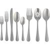 image:imageGibson Home Sinta 87Piece Stainless Steel Flatware Set with Bead Border Design  Service for 12 Plus Serving Utensils Polished Silverware Dishwasher SafeService for 12 w Serving Utensils 87pcs