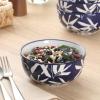 image:imageGibson Home Zen Buffet 6Piece 41oz Large Pasta Bowls Porcelain Ceramic Chip and Scratch Resistant Shallow Salad Bowl Serving Bowls Soup Bowls Set Dishwasher amp Microwave Safe WhiteBlueWhite Floral Ivory Estate