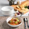 image:imageGibson Home Zen Buffet 6Piece 41oz Large Pasta Bowls Porcelain Ceramic Chip and Scratch Resistant Shallow Salad Bowl Serving Bowls Soup Bowls Set Dishwasher amp Microwave Safe WhiteWhite Zen Buffet