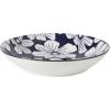 image:imageGibson Home Zen Buffet 6Piece 41oz Large Pasta Bowls Porcelain Ceramic Chip and Scratch Resistant Shallow Salad Bowl Serving Bowls Soup Bowls Set Dishwasher amp Microwave Safe WhiteBlueWhite Floral Heritage Sky