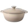 image:imageGibson Home Addlestone 5 Qt Enameled Cast Iron Dutch Oven Pot with Lid  Round Oven Safe to 500F Ideal for Bread Baking amp Stews  Gradient TaupeGradient Taupe