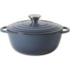 image:imageGibson Home Addlestone 5 Qt Enameled Cast Iron Dutch Oven Pot with Lid  Round Oven Safe to 500F Ideal for Bread Baking amp Stews  Gradient TaupeGradient Navy Blue