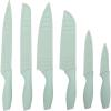 image:imageGibson Home Bostonville 12 Piece Kitchen Knives Set WBlade GuardsSheaths Chef Knife Sets With Nonstick Blades  TaupeBlue Bostonville