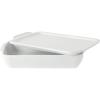 White - 2.6Qt Rectangular (w/ Lid)