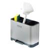 image:imageGibson Home Ledgebrook Sink Caddy With Metal Panel Sponge Holder for Kitchen Sink Countertop Organizer and Storage Essentials With Drain BoardStainless Steel