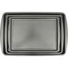 image:imageGibson Home Lyneham 3 Piece Carbon Steel Nonstick Kitchen Baking PansCookie Sheet Bakeware Set Premium PFA Nonstick Material  Champagne GoldGray