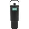 image:imageGibson Home Marina 29Ounce Stainless Steel Travel Tumbler with Carry Handle and Lid Double Wall Insulated Mug LeakResistant Fits Car Cup Holder Matte WhiteMatte Black w Carry Handle
