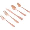 image:imageGibson Home Ravidia Gold Heavy Gauge Flatware Cutlery Silverware Set 20 Pieces Stainless Steel Colorful Utensils Tableware Set Service for 4Rose Gold