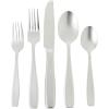 image:imageGibson Home Sinta 87Piece Stainless Steel Flatware Set with Bead Border Design  Service for 12 Plus Serving Utensils Polished Silverware Dishwasher SafeService for 4 20pcs