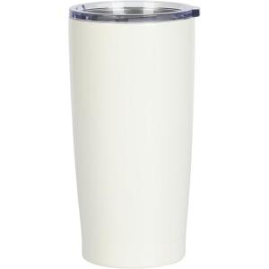 image:imageGibson Home Marina 29Ounce Stainless Steel Travel Tumbler with Carry Handle and Lid Double Wall Insulated Mug LeakResistant Fits Car Cup Holder Matte WhiteWhite