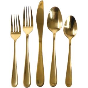 image:imageGibson Home Ravidia Gold Heavy Gauge Flatware Cutlery Silverware Set 20 Pieces Stainless Steel Colorful Utensils Tableware Set Service for 4Gold