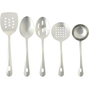 image:imageGibson Home Sinta 87Piece Stainless Steel Flatware Set with Bead Border Design  Service for 12 Plus Serving Utensils Polished Silverware Dishwasher SafeServeware Set 5pcs