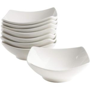 image:imageGibson Home Zen Buffet 6Piece 41oz Large Pasta Bowls Porcelain Ceramic Chip and Scratch Resistant Shallow Salad Bowl Serving Bowls Soup Bowls Set Dishwasher amp Microwave Safe WhiteWhite