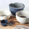 image:imageOster 12 Piece Nesting Mixing Bowl Set 3 Bowls with Lids amp 6 Measuring Cups NonSlip Bases Pour Spouts SpaceSaving Kitchen Prep Set Dishwasher SafeBlue 12pc Set