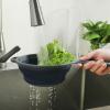 image:imageOster 12 Piece Nesting Mixing Bowl Set 3 Bowls with Lids amp 6 Measuring Cups NonSlip Bases Pour Spouts SpaceSaving Kitchen Prep Set Dishwasher SafeBlueGrey 7 Strainer