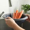 image:imageOster 12 Piece Nesting Mixing Bowl Set 3 Bowls with Lids amp 6 Measuring Cups NonSlip Bases Pour Spouts SpaceSaving Kitchen Prep Set Dishwasher SafeBlueGrey 10 Strainer