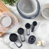 image:imageOster 12 Piece Nesting Mixing Bowl Set 3 Bowls with Lids amp 6 Measuring Cups NonSlip Bases Pour Spouts SpaceSaving Kitchen Prep Set Dishwasher SafeBlue 12pc Set