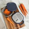 image:imageOster 12 Piece Nesting Mixing Bowl Set 3 Bowls with Lids amp 6 Measuring Cups NonSlip Bases Pour Spouts SpaceSaving Kitchen Prep Set Dishwasher SafeStainless Steel Flat Grater
