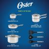 image:imageOster Dunwood 3 Piece Carbon Steel Wok 138 PFASFree Stir Fry Pan with Wooden Spatulas High Heat Oven amp Stovetop SafeStainless Steel