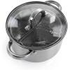 image:imageOster Dunwood 3 Piece Carbon Steel Wok 138 PFASFree Stir Fry Pan with Wooden Spatulas High Heat Oven amp Stovetop SafeStainless Steel