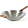 image:imageOster Dunwood 3 Piece Carbon Steel Wok 138 PFASFree Stir Fry Pan with Wooden Spatulas High Heat Oven amp Stovetop SafeStainless Steel