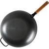 image:imageOster Dunwood 3 Piece Carbon Steel Wok 138 PFASFree Stir Fry Pan with Wooden Spatulas High Heat Oven amp Stovetop SafeStainless Steel