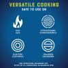 image:imageOster Dunwood 3 Piece Carbon Steel Wok 138 PFASFree Stir Fry Pan with Wooden Spatulas High Heat Oven amp Stovetop SafeStainless Steel