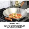 image:imageOster Dunwood 3 Piece Carbon Steel Wok 138 PFASFree Stir Fry Pan with Wooden Spatulas High Heat Oven amp Stovetop SafeStainless Steel