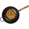 image:imageOster Dunwood 3 Piece Carbon Steel Wok 138 PFASFree Stir Fry Pan with Wooden Spatulas High Heat Oven amp Stovetop SafeStainless Steel