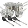 image:imageOster Dunwood 3 Piece Carbon Steel Wok 138 PFASFree Stir Fry Pan with Wooden Spatulas High Heat Oven amp Stovetop SafeStainless Steel