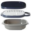 image:imageOster 12 Piece Nesting Mixing Bowl Set 3 Bowls with Lids amp 6 Measuring Cups NonSlip Bases Pour Spouts SpaceSaving Kitchen Prep Set Dishwasher SafeStainless Steel Flat Grater