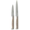 image:imageSur La Table Kitchen Essentials 14 Piece Cutlery Set German Steel Forged Knives Beech Wood Block Chef Santoku Bread Steak Knives Shears amp Sharpener  Linen WhiteTaupe 14pc Set