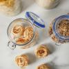 image:imageSur La Table Lyon Court 4Piece Glass Canister Set with Airtight Trigger Clamp Lids Clear  71 oz 54 oz 37 oz amp 225 oz Sizes Rubber Gasket Seal Dishwasher Safe Food Storage JarsSet of 4 71 oz  54 oz  37 oz  225 oz