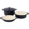 Navy Blue w/ Gold Knob (Cookware Set)