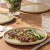 image:imageGibson Elite  Made in Portugal  Port Gaia 102 Inch Dinner Plates Set of 4  Reactive Glaze Dish Set  BlueGreky Dinner Plates