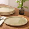 image:imageGibson Elite  Made in Portugal  Port Gaia 102 Inch Dinner Plates Set of 4  Reactive Glaze Dish Set  BlueGreky Dinner Plates