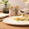 image:imageGibson Elite Humphrey Lane 12 Piece Service for 4 Plates and Bowls Reactive Glaze Dishes Stoneware Ceramic Dinnerware Set  WhiteWhite Humphrey Lane