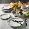 image:imageGibson Elite Humphrey Lane 12 Piece Service for 4 Plates and Bowls Reactive Glaze Dishes Stoneware Ceramic Dinnerware Set  WhiteWhite Terranea
