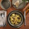 image:imageGibson Elite Octavia Place 16 Piece Stoneware Dinnerware Set Service for 4 Coupe Modern Plates amp Bowls Reactive Glaze Finish Taupe Microwave amp Dishwasher SafeLight Taupe Sunveil