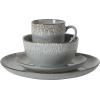 image:imageGibson Elite Octavia Place 16 Piece Stoneware Dinnerware Set Service for 4 Coupe Modern Plates amp Bowls Reactive Glaze Finish Taupe Microwave amp Dishwasher SafeGrey Jasper