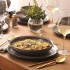image:imageGibson Elite Octavia Place 16 Piece Stoneware Dinnerware Set Service for 4 Coupe Modern Plates amp Bowls Reactive Glaze Finish Taupe Microwave amp Dishwasher SafeGrey Beckett